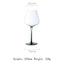 Elegant Black and Red Bow Tie Burgundy Wine Glass