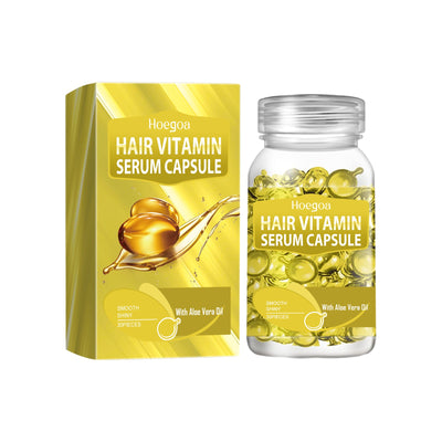 Yellow Hair Essential Oil Care Capsule Repair Scalp Dust, Moisturize And Protect Hair Soft And Shiny - Korvel