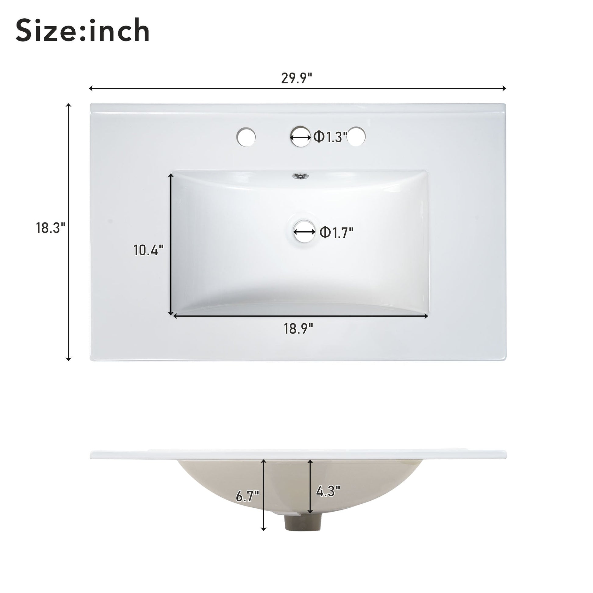 30-Inch Blue Bathroom Vanity with Ceramic Sink and Ample Storage - Ideal Choice for Small Bathrooms - Korvel