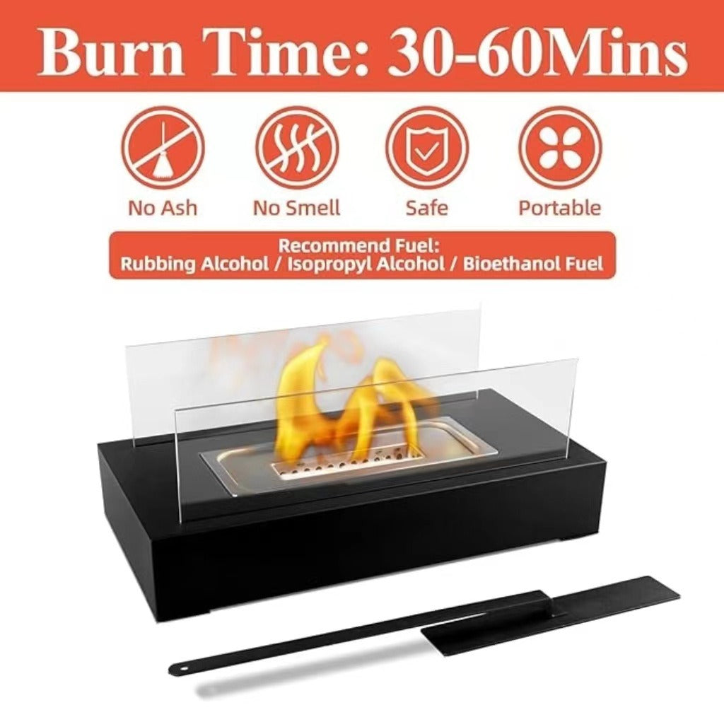 Desktop alcohol fireplace indoor metal fireplace rectangular portable real fire fireplace outdoor fireplace - Korvel