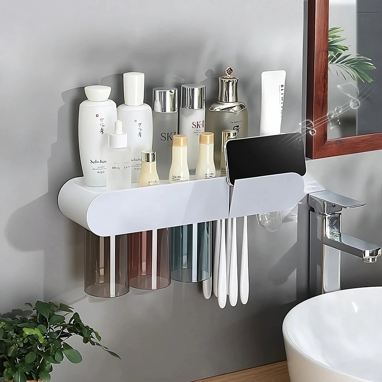Organisateur de brosse à dents et de cosmétiques pratique