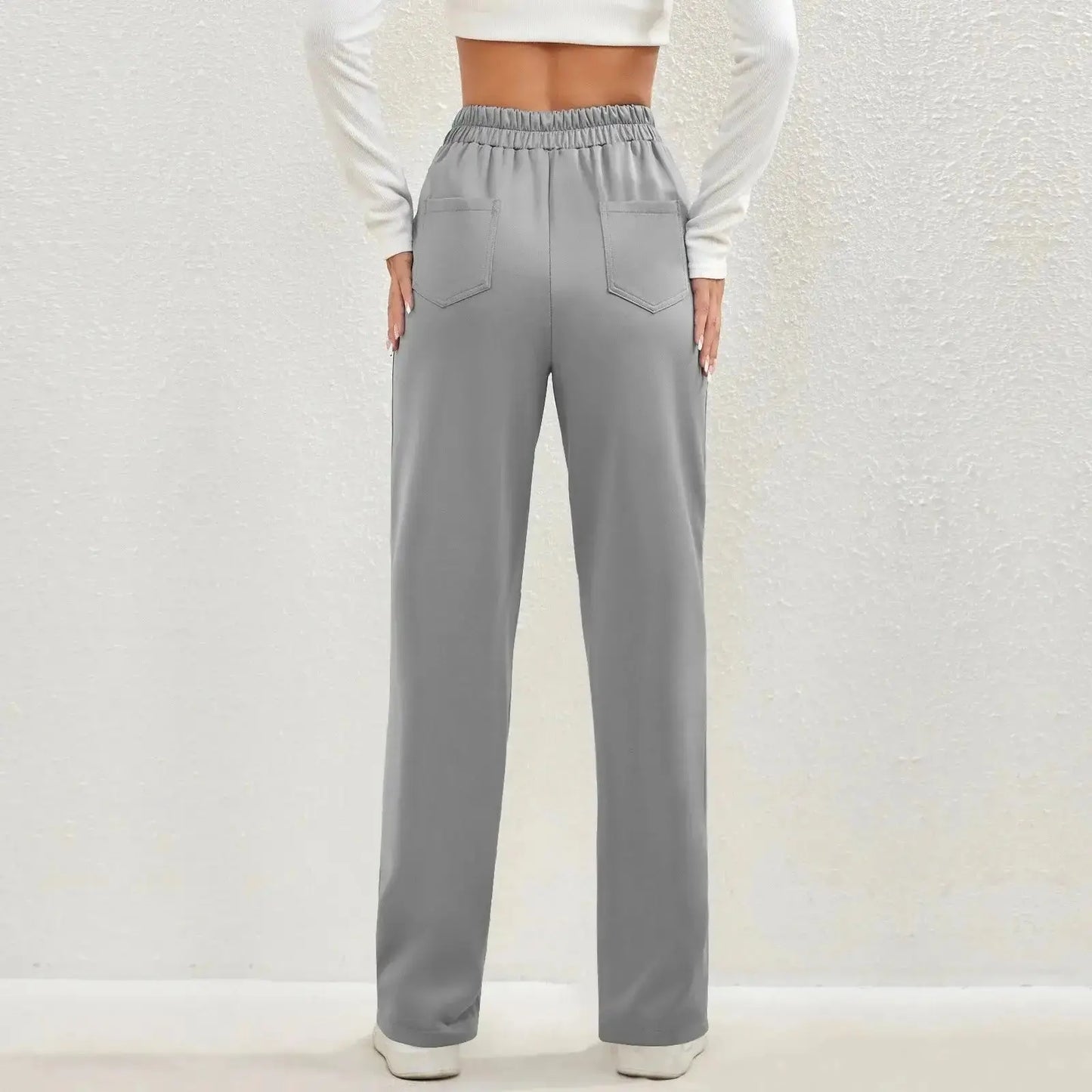 Pantalons décontractés taille haute pour un style sans effort
