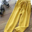 Pantalones de chándal harem lujosos y cómodos con cordón