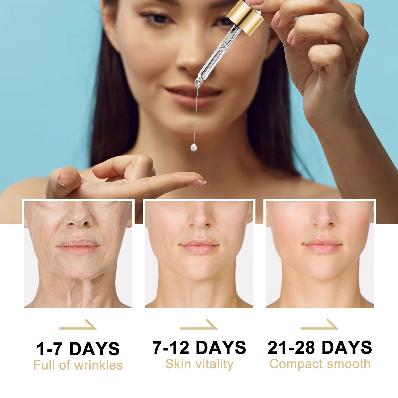 Collagen Face Serum, Moisturizing, Moisturizing And Firming Facial Skin, Cleaning, Anti-Wrinkle, Anti-Aging Eyes - Korvel