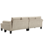 Sofá Seccional Convertible en Forma de L con Almacenamiento - Beige