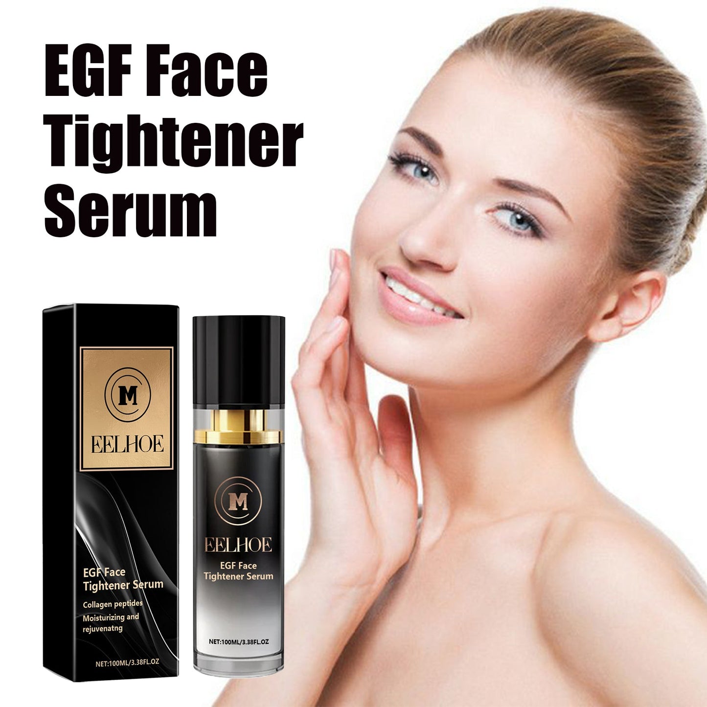 Egf Face Tightener Serum, Lighten Fine Lines Deep Hydrating Firming And Moisturizing Facial Essence - Korvel