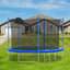 Trampolín Premium de 12FT con Aro de Baloncesto y Red de Seguridad