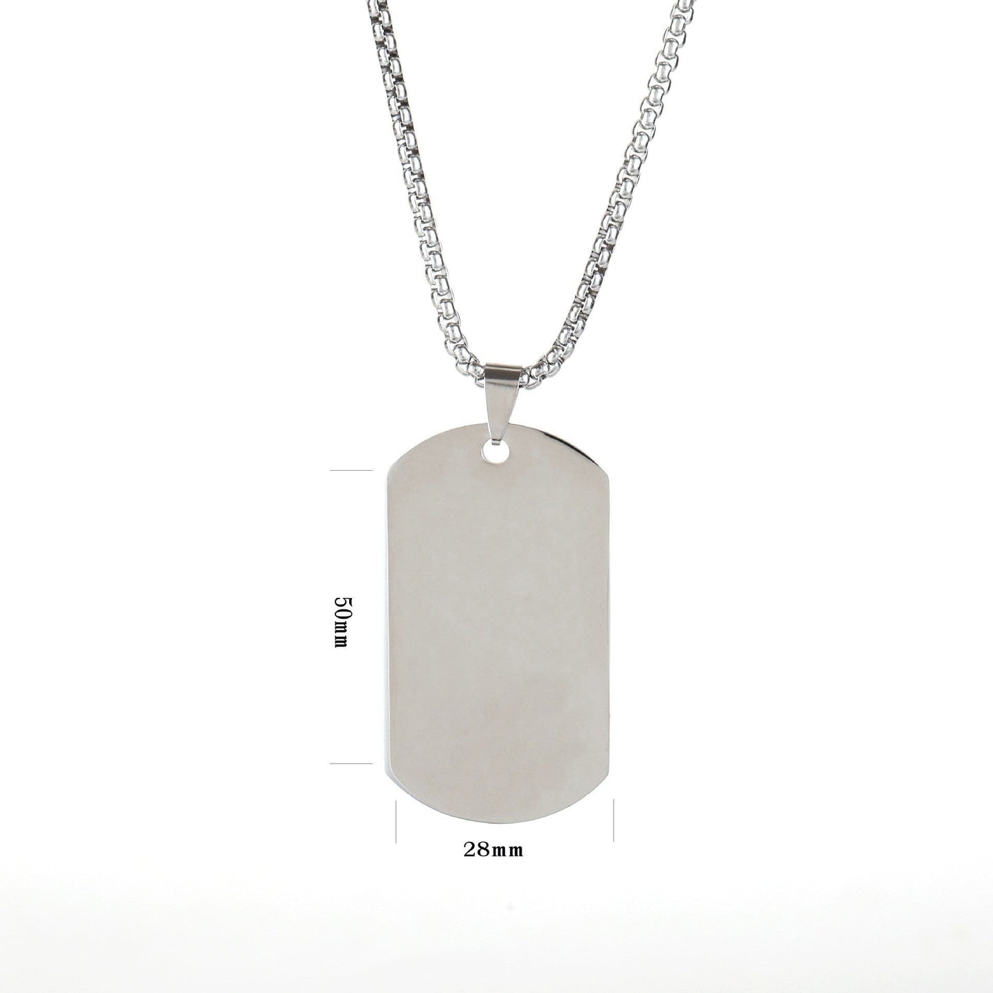 European and American high-end stainless steel military brand necklace engraved pendant jewelry - Korvel