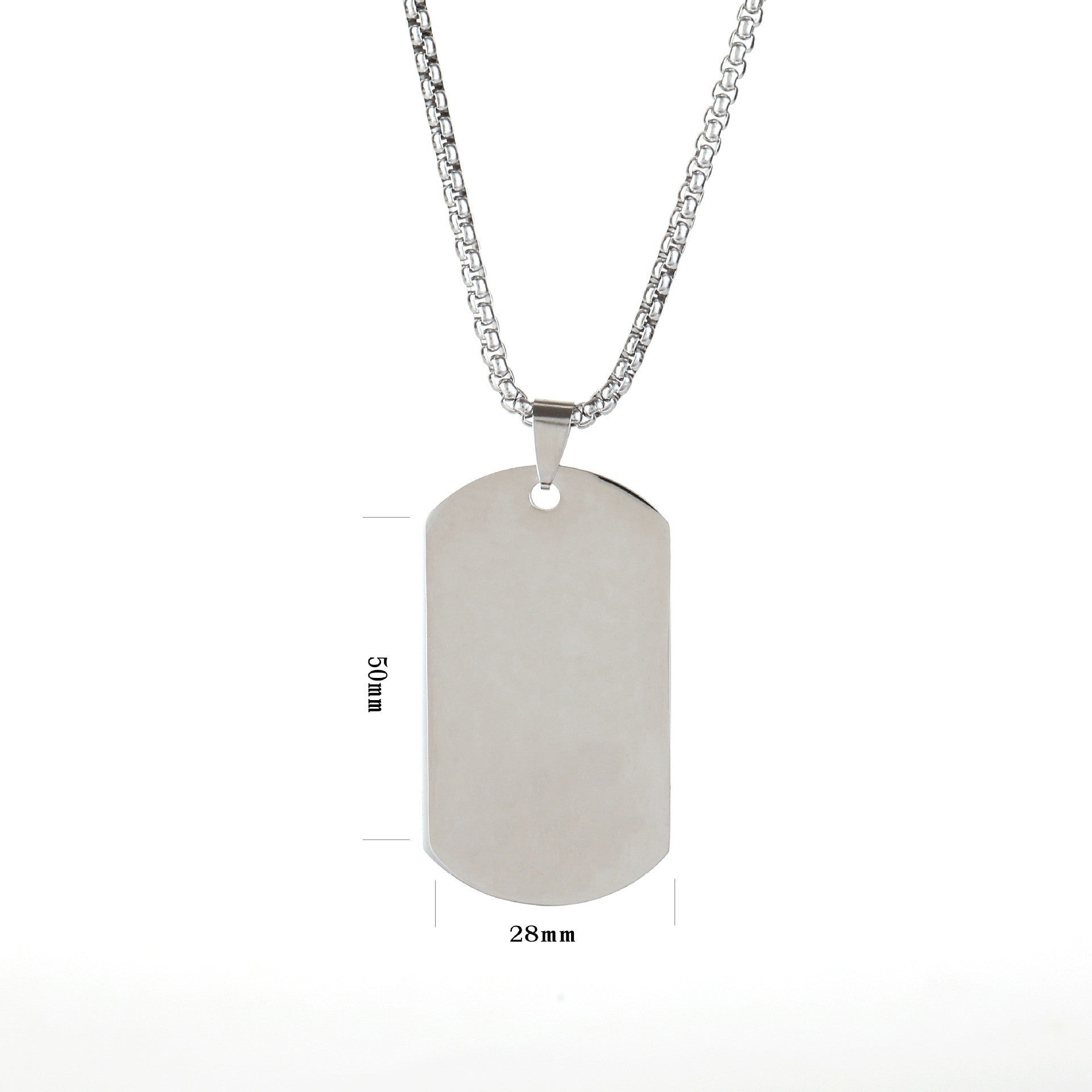 European and American high-end stainless steel military brand necklace engraved pendant jewelry - Korvel