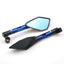 Universal CNC Aluminum Motorcycle Handlebar Rear View Mirrors Blue Anti-glare Mirror for Honda Yamaha Suzuki Scooter ktm - Korvel