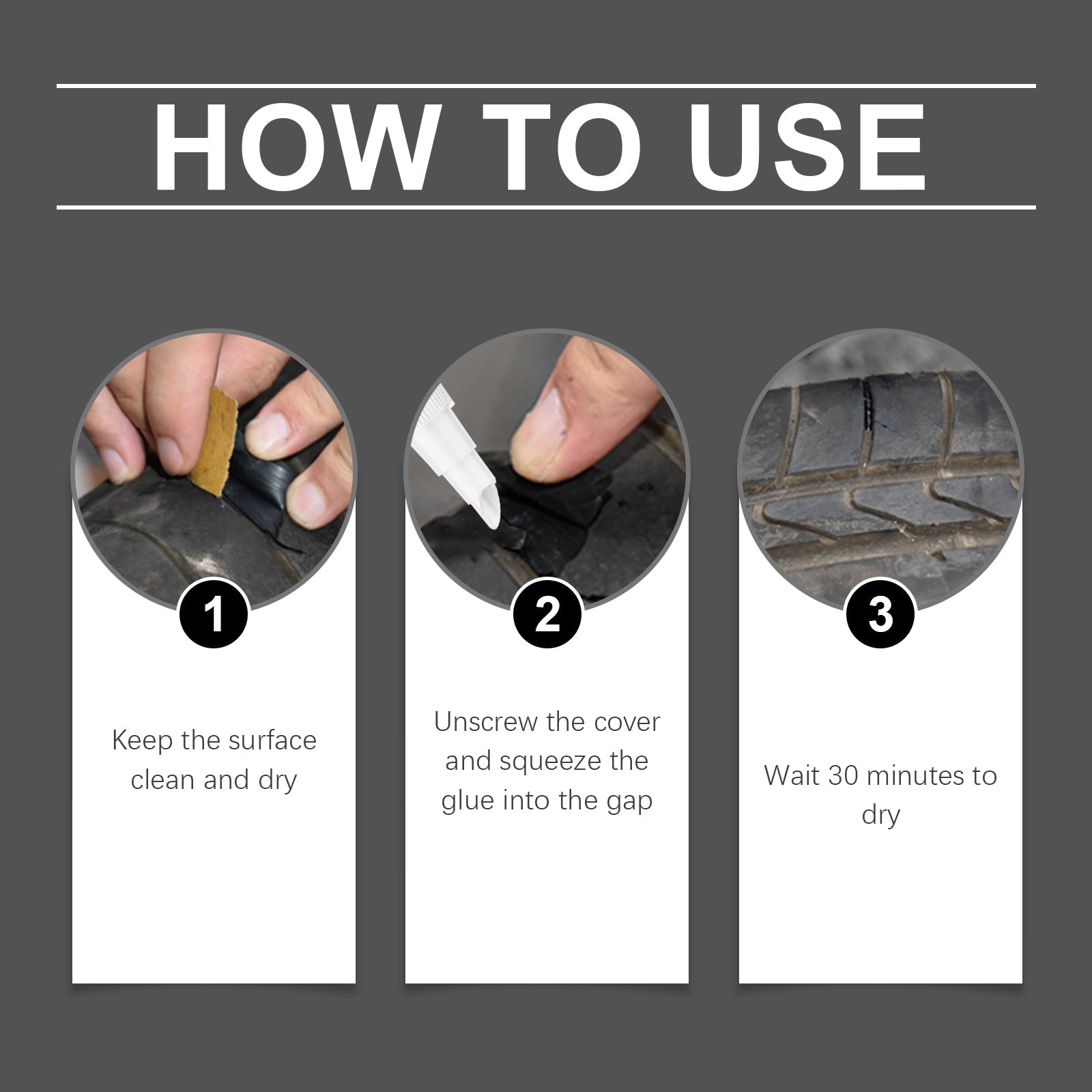 Repair Sealant, Repair Bond Wear-Resistant Simple And Easy To Use Automotive Tire Gap Repair Agent - Korvel