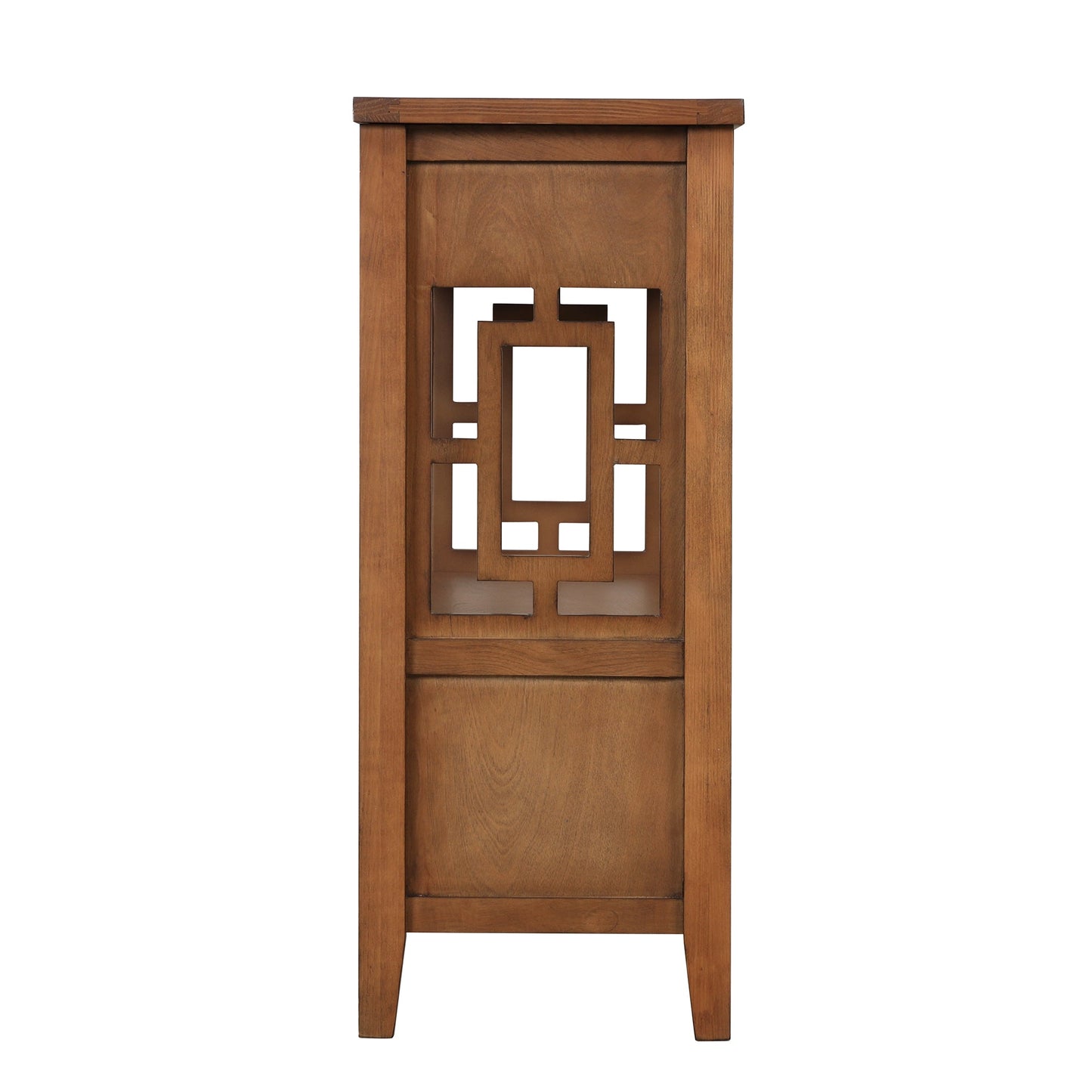 36'' Farmhouse Pine Wood Console Table Entry Sofa Table with 4 Drawers & 1 Storage Shelf (Brown) - Korvel