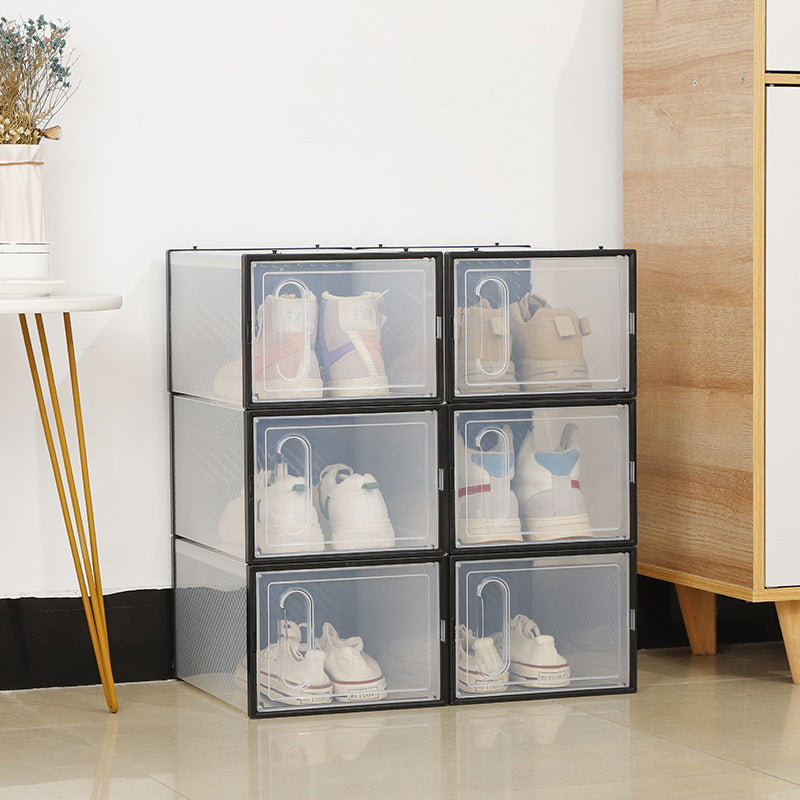 Foldable Shoe Storage Box - Stackable & Dustproof Organizer
