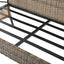 Conjunto de Muebles de Wicker para Exterior Premium con Mesa de Metal Negra