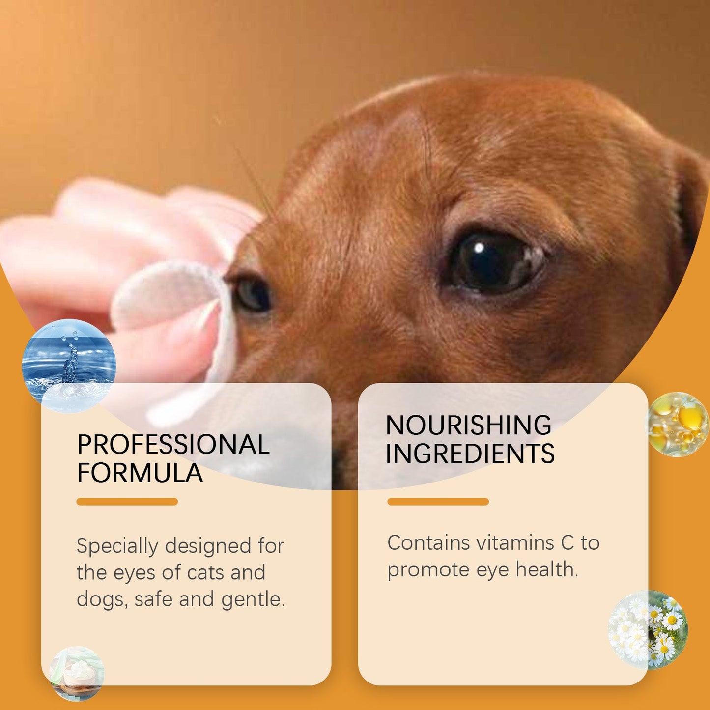 Gentle Eye Cleaning Wipes for Cats and Dogs