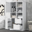 Bathroom storage cabinet with doors and drawers, multiple storage spaces, independent, open adjustable shelves, white - Korvel