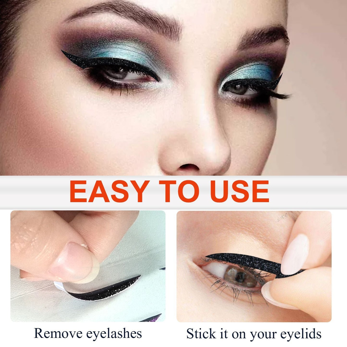 Reusable Eyeliner Stickers, Double Eyelid Stage Makeup Party Nightclub - Korvel