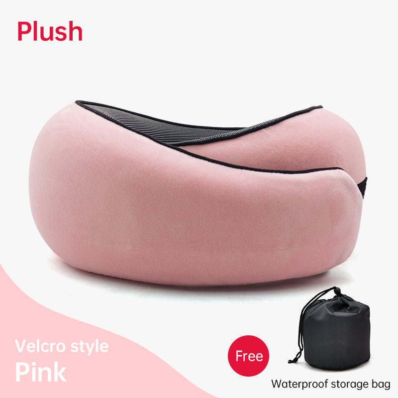 Memory Foam Neck Travel Pillow: Soft, 360° Head Support, for Home, Plane & Car - Korvel