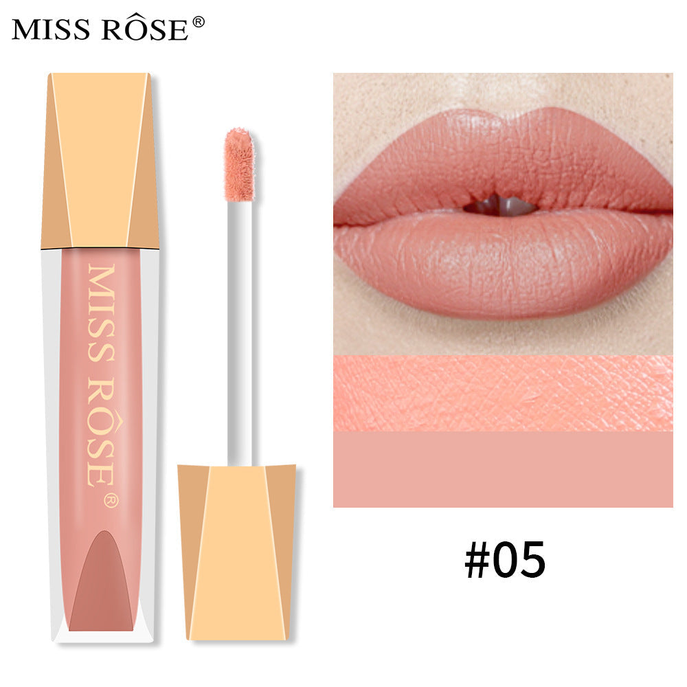 Velvet Matte Pearlescent Lip Gloss - Non-Fading & Non-Stick