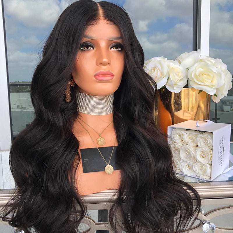 European And American Style New Wig Women's Mid-Section Long Curly Hair Fluffy Chemical Fiber Hair Lace Headgear - Korvel