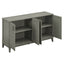 Buffet de rangement TREXM gris antique à 4 portes avec étagères réglables