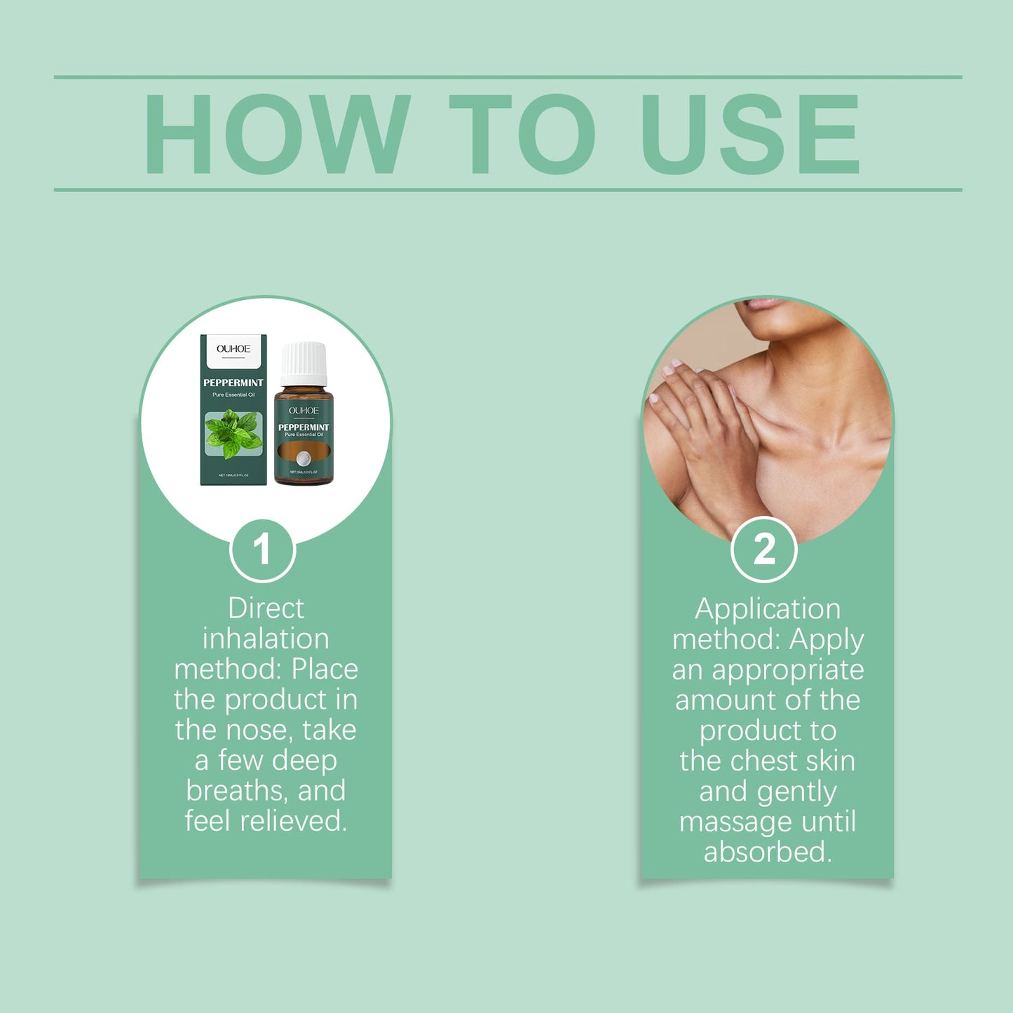 Aceite de Masaje Calmante de Menta para Relajación e Hidratación