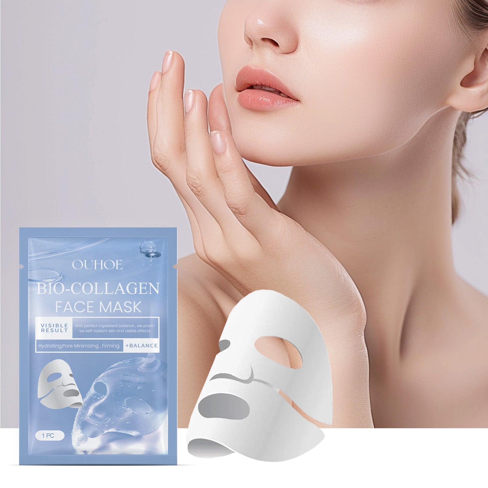 Bio-Collagen Real Deep Mask, It Moisturizes Moisturizing Anti-Wrinkle Fade Out Fine Lines Smooth White Chun Water Skin Mask - Korvel