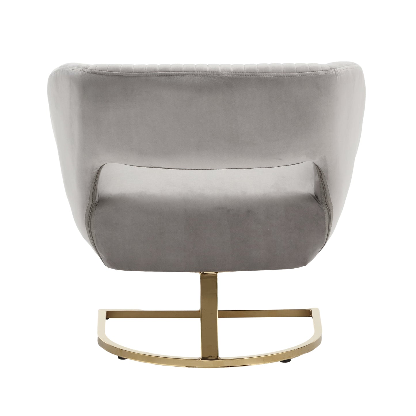 COOLMORE Upholstered Tufted Living Room Chair Textured Linen Fabric Accent Chair with Metal Stand - Korvel