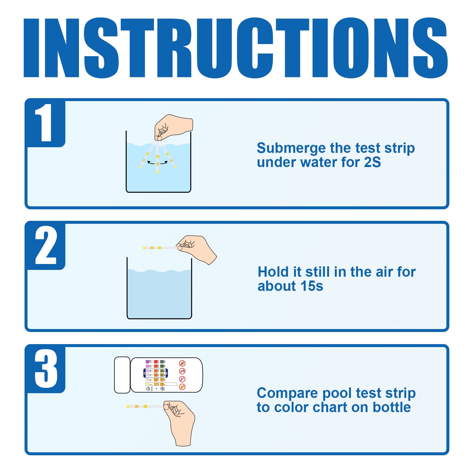 3-In-1 Ph Test, Paper Pool Water Quality Total Alkalinity Hardness Pool Clean Water Ph Test Strip - Korvel