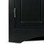 Black Triangle Bathroom Storage Cabinet with Adjustable Shelves