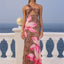 Leopard Print Slim Sexy Backless Long Dress for Women - Korvel