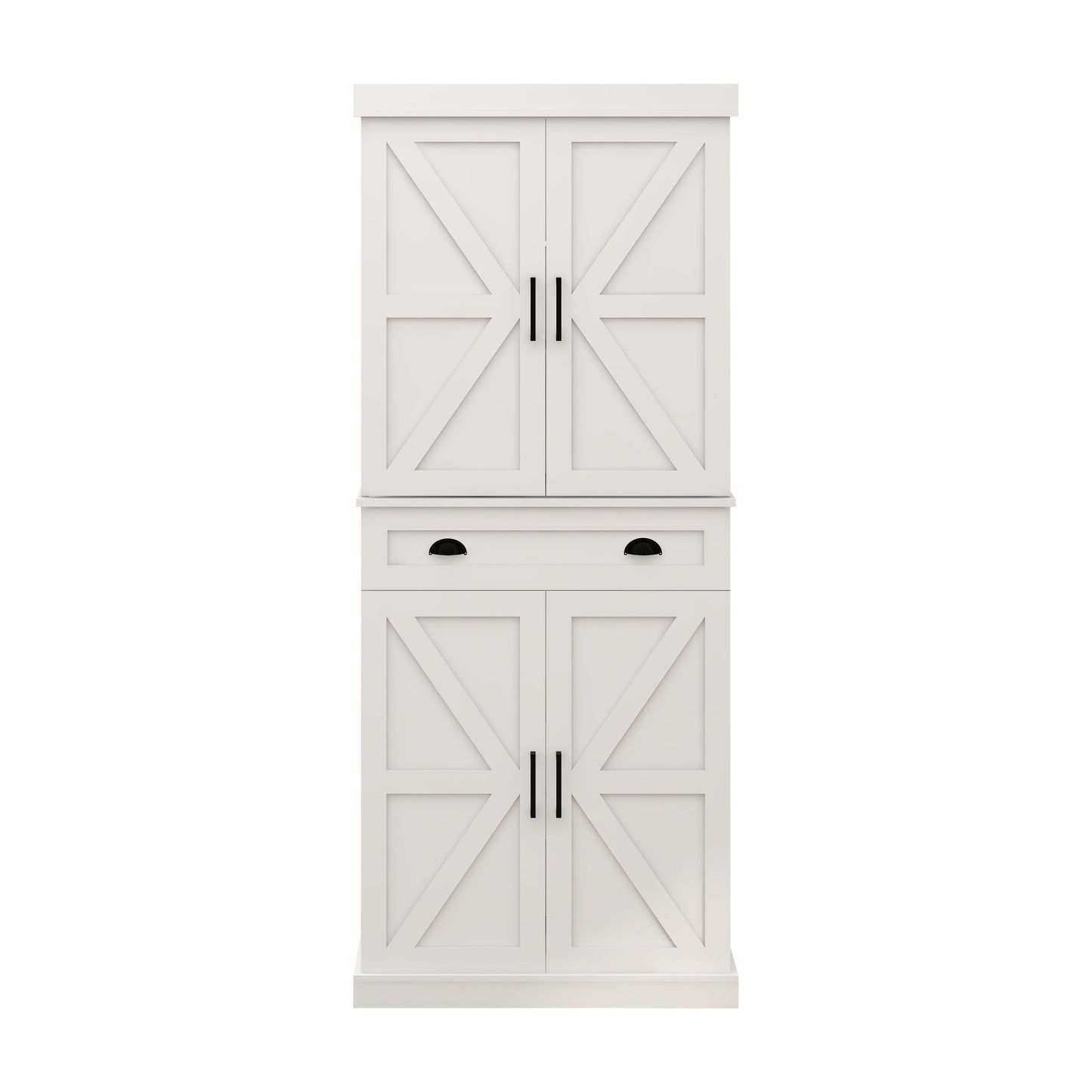Elegant 71" Kitchen Pantry Storage Cabinet with Adjustable Shelves