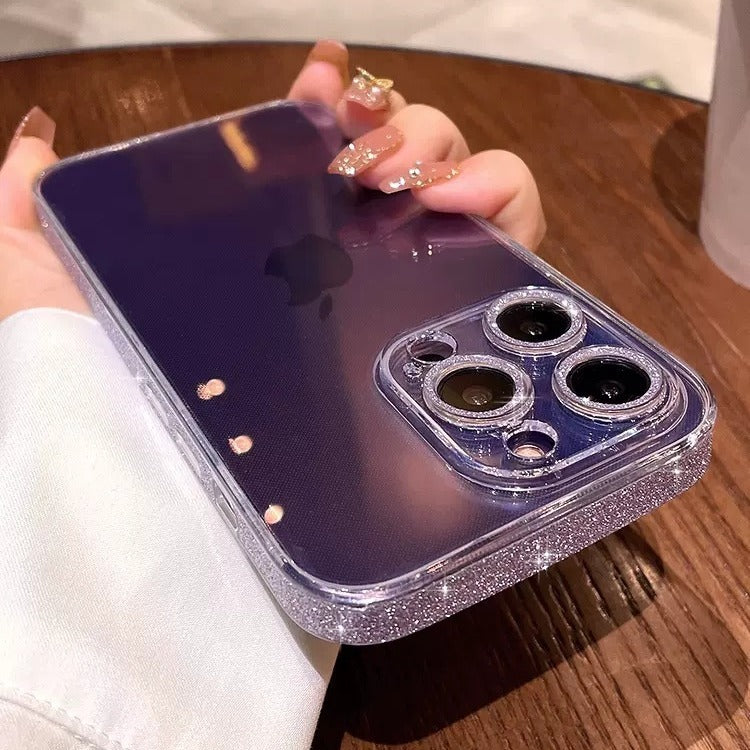 Sparkling Pink Border Phone Case for Apple 14 Pro Max