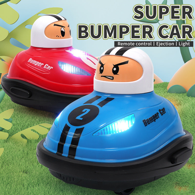 Children's cartoon mini remote control bumper car two player battle drifting catapult kart boy toy - Korvel