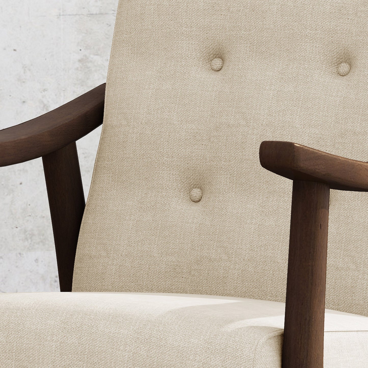 Elegant One-Seater Sofa in Beige