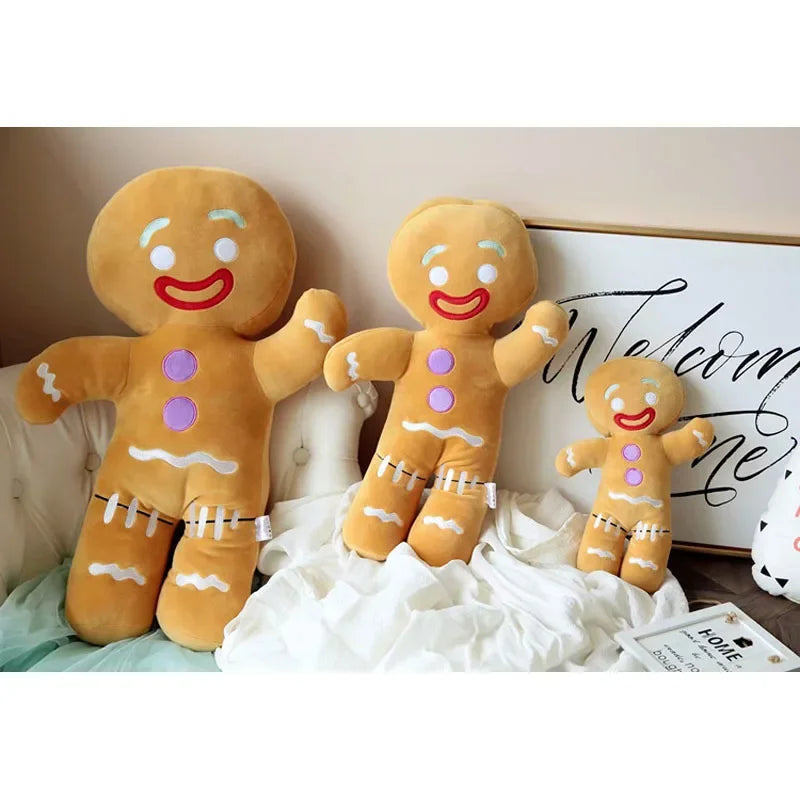 Gingerbread Man Plush Toy Baby Appease Doll Biscuits Man Pillow Car Seat Cushion Reindeer Home Decor Toy Children Christmas Gift - Korvel