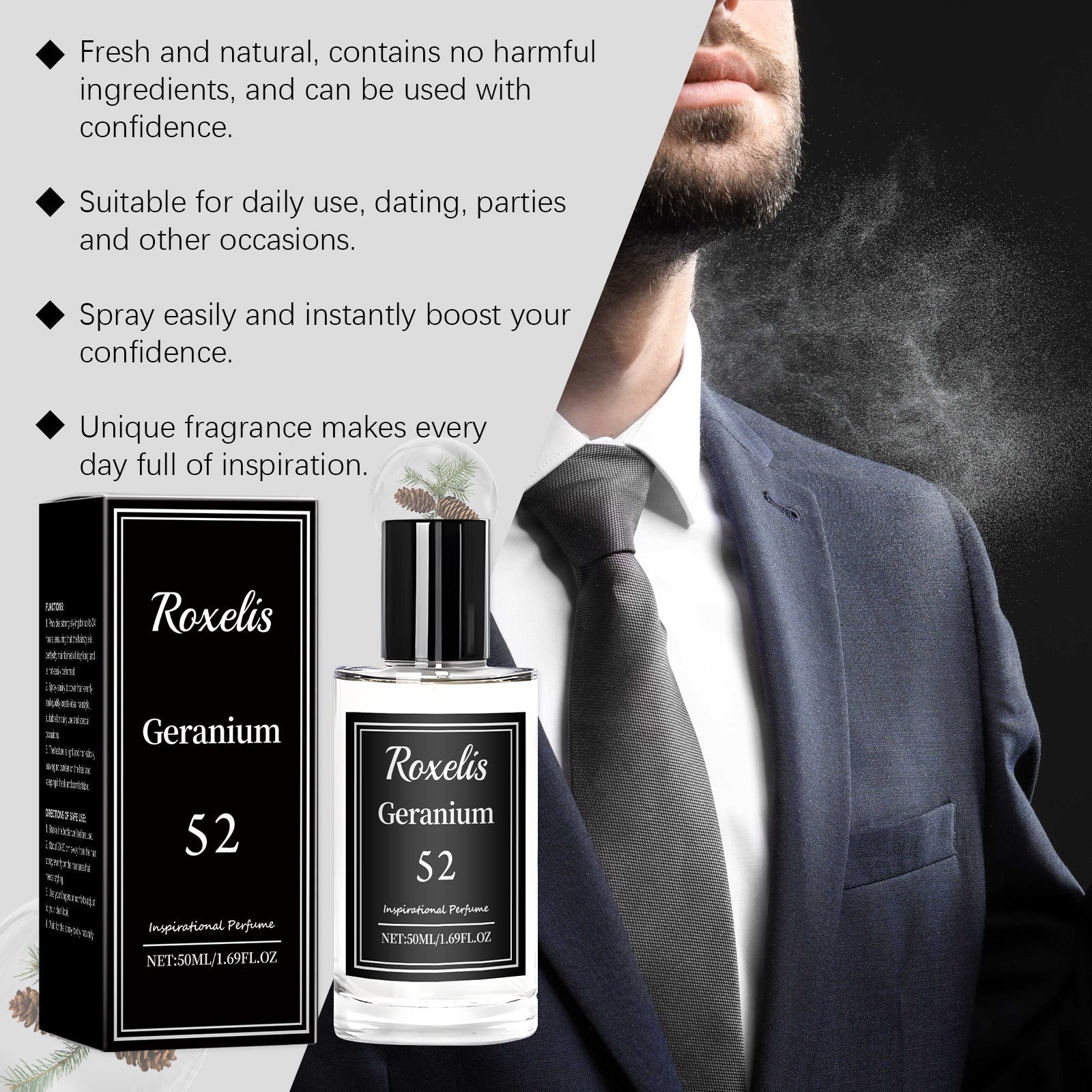 Geranium Inspired Perfume Unique Floral Fragrance Light Fragrance Light Fragrance Elegant Hormonal Fragrance Niche Perfume - Korvel