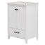 24" Bathroom Vanity with Sink, Bathroom Vanity Cabinet with One Drawer and Doors, Solid Wood and MDF, White - Korvel
