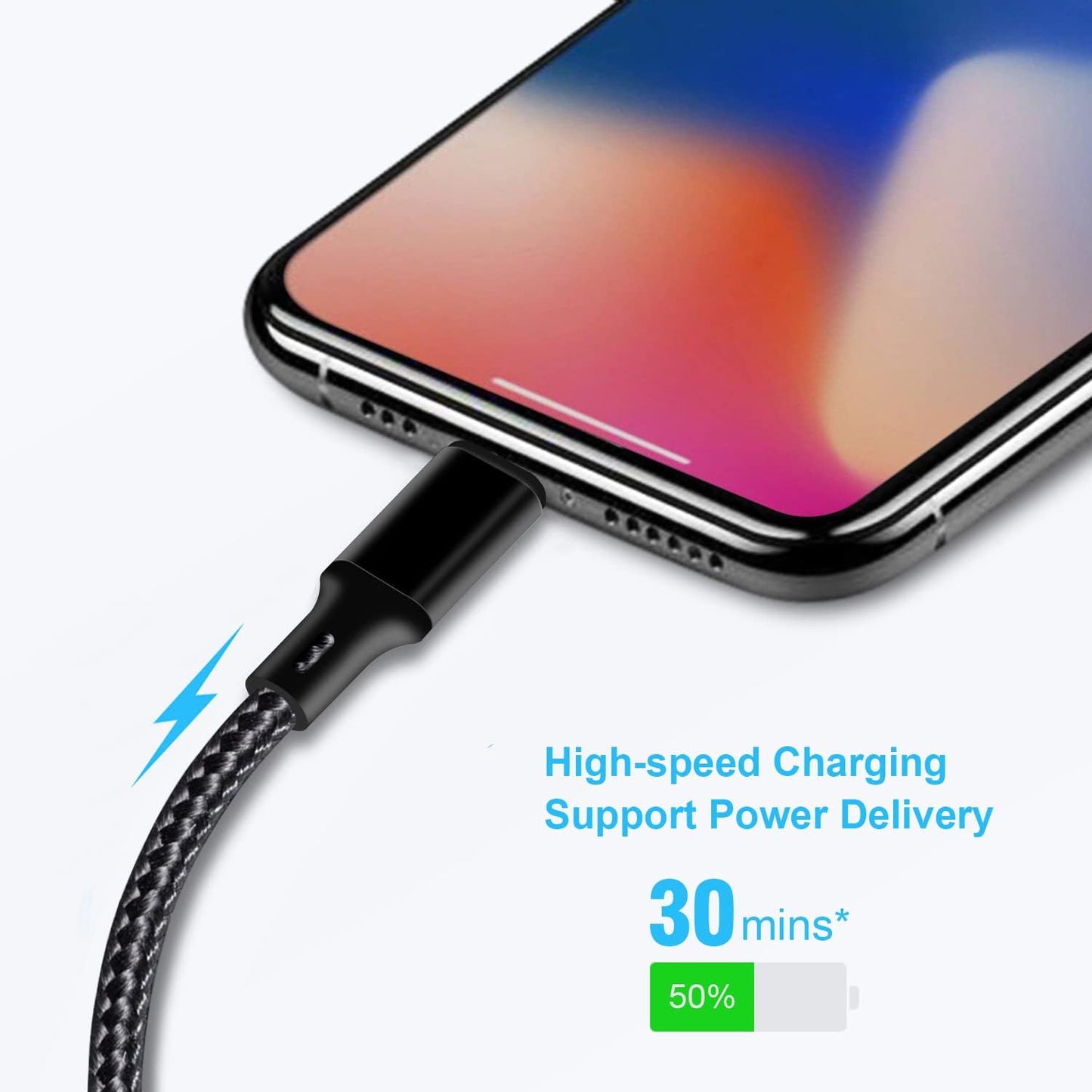 qCable C100 Negro - Cable de Carga USB-C Premium