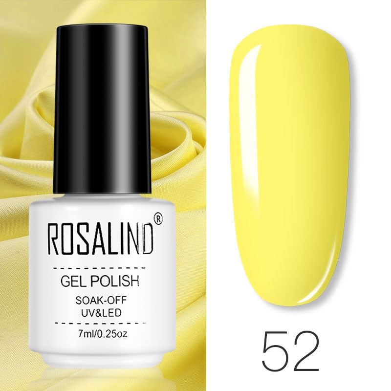 ROSALIND Gel Polish Set Manicure for Nails Semi Permanent Vernis top coat UV LED Gel Varnish Soak Off Nail Art Gel Nail Polish - Korvel