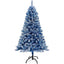 6FT pre ignited hinge chain artificial fir Christmas tree, Christmas tree snowflake flocking person with 750 Christmas branches - Korvel