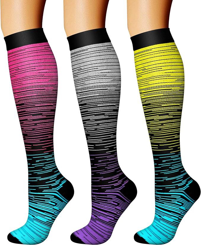 Sports pressure socks long tube socks calf socks compression socks skipping rope elastic cycling socks - Korvel