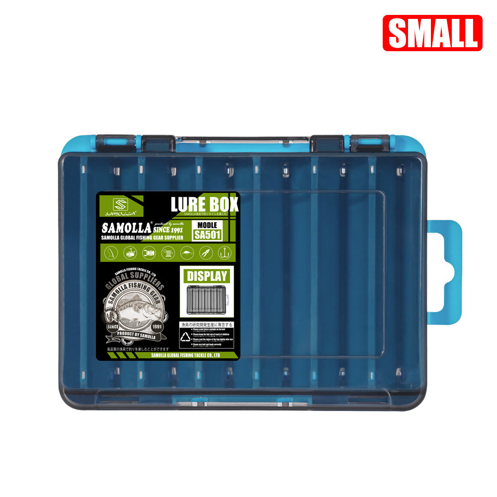 14-Compartment Fishing Tackle Box for Accessories, Lures & Hooks, Double-Sided Organizer. - Korvel