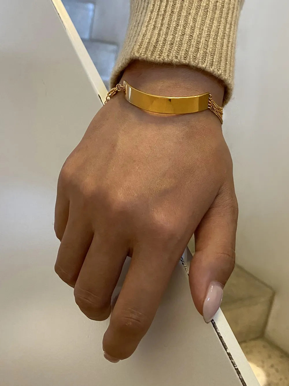 18K Gold-Plated Stainless Steel Bracelet - Korvel