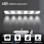 Applique de miroir LED moderne à 6 lumières en chrome