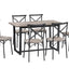 7 Pieces Dining Set 7-Piece Kitchen Table Set Perfect for Kitchen Breakfast Nook - Korvel