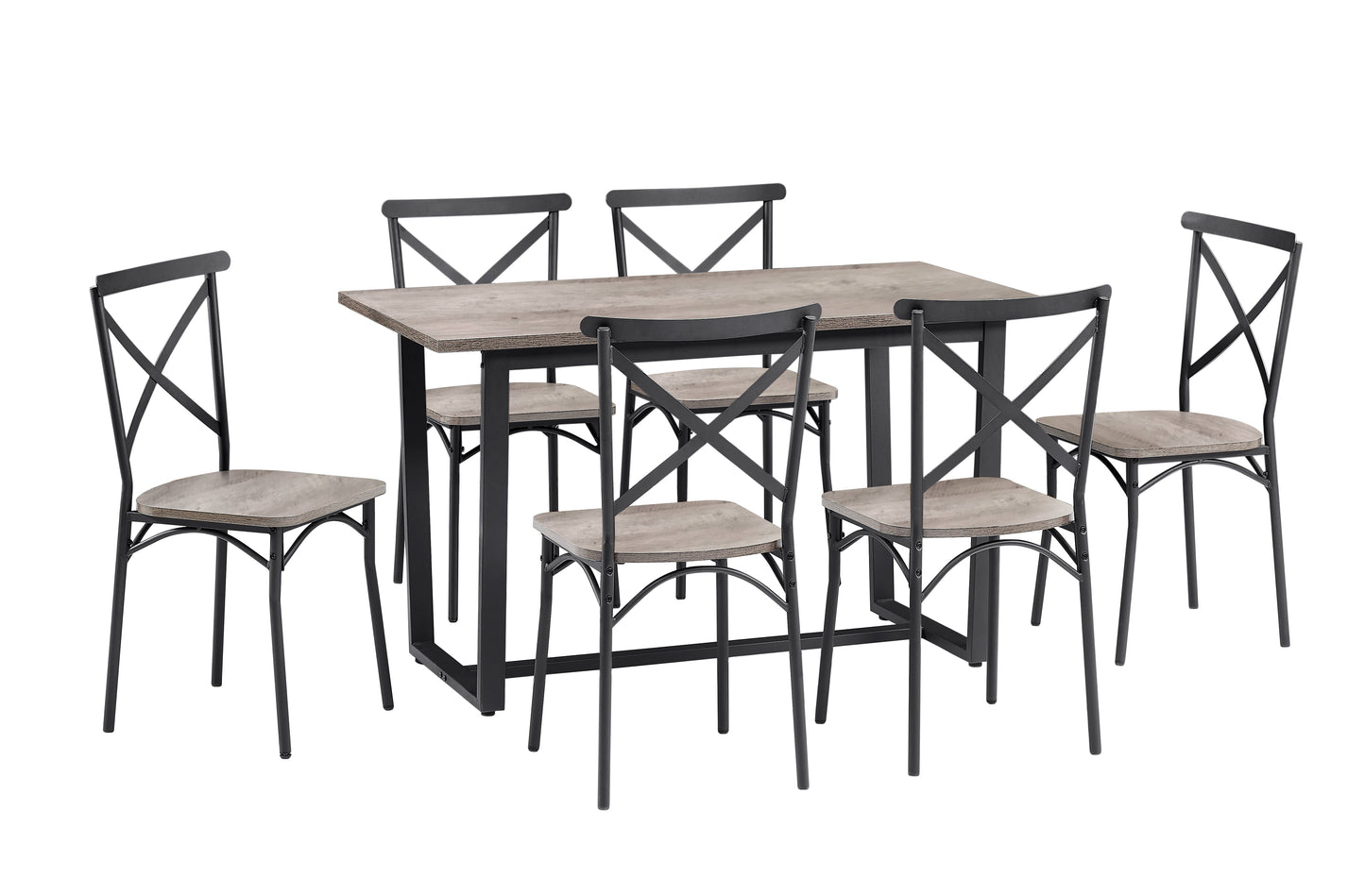 7 Pieces Dining Set 7-Piece Kitchen Table Set Perfect for Kitchen Breakfast Nook - Korvel