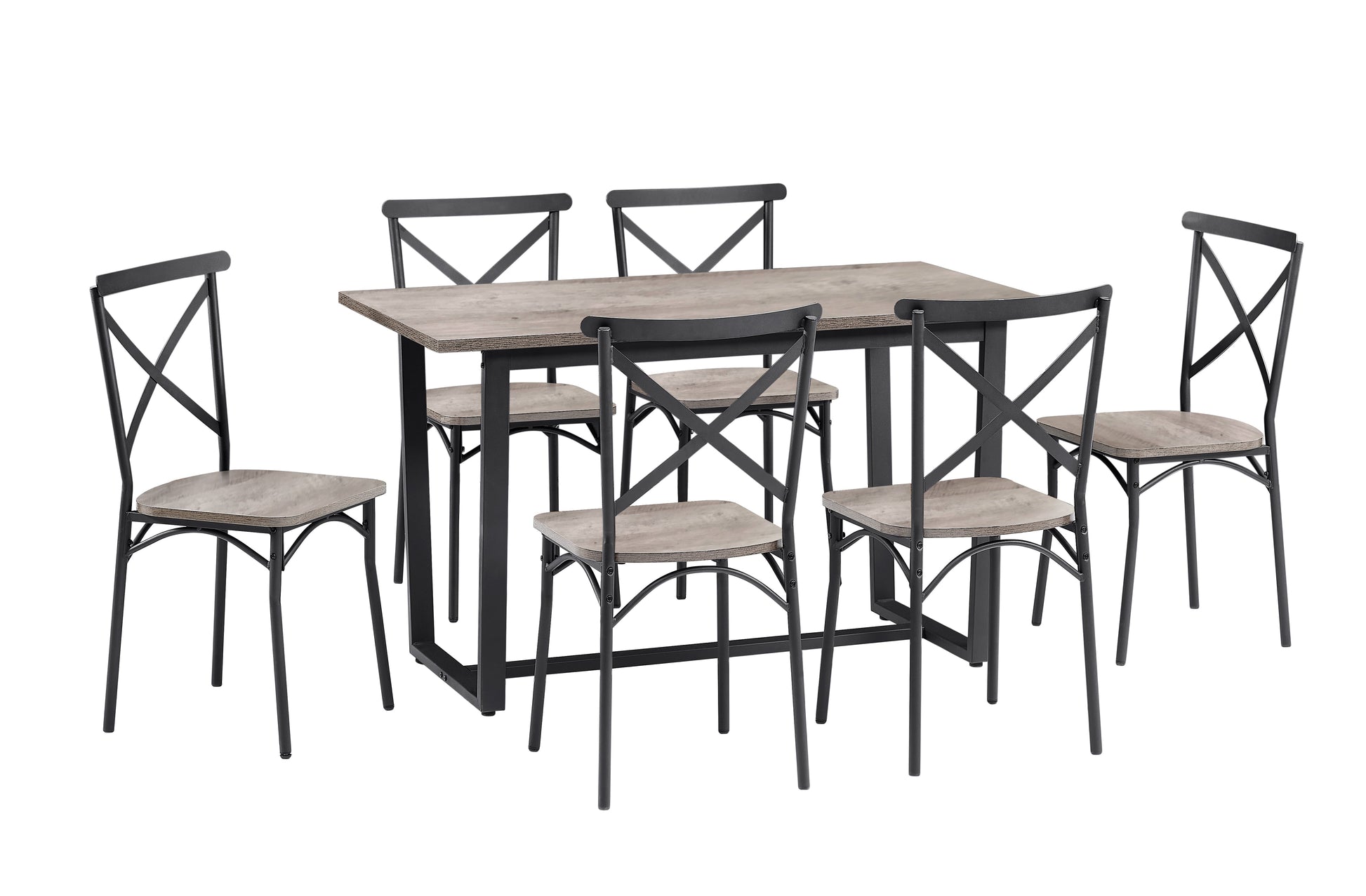 7 Pieces Dining Set 7-Piece Kitchen Table Set Perfect for Kitchen Breakfast Nook - Korvel