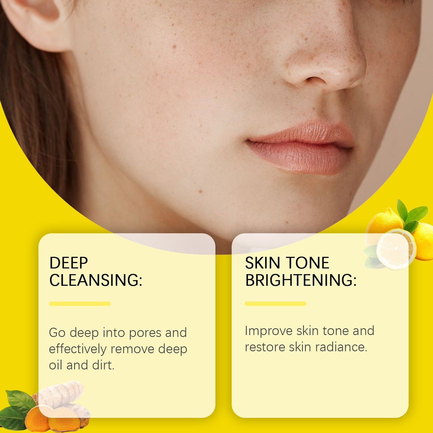 Turmeric Acid Cotton Tablets for Gentle Facial Cleansing