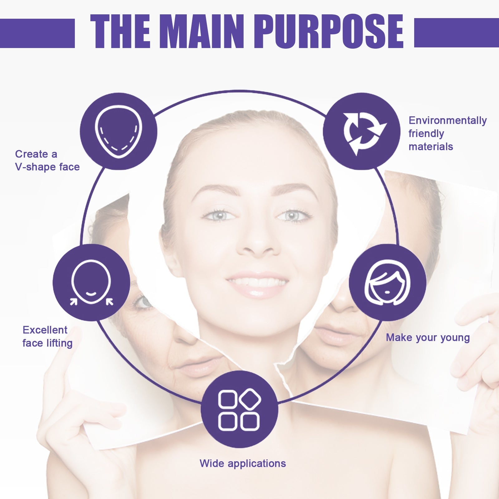 V-Shaped Thin Face Stickers, Tighten Facial Skin And Shrink Jaw Muscles V Face Lift Shaper - Korvel